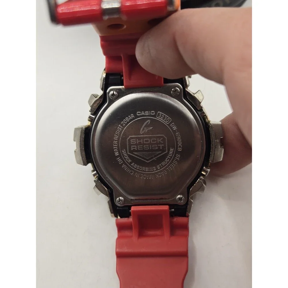 Customized Casio G-Shock DW6900 Gold Tone Metal Bezel. Tin. New Battery.